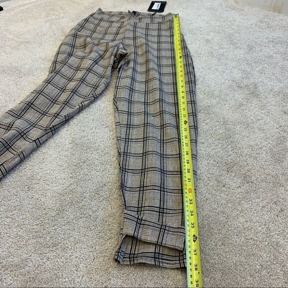 PRETTY Little Things NWT Black Tan Check Peg Leg Pants size 12 - Picture 11 of 13